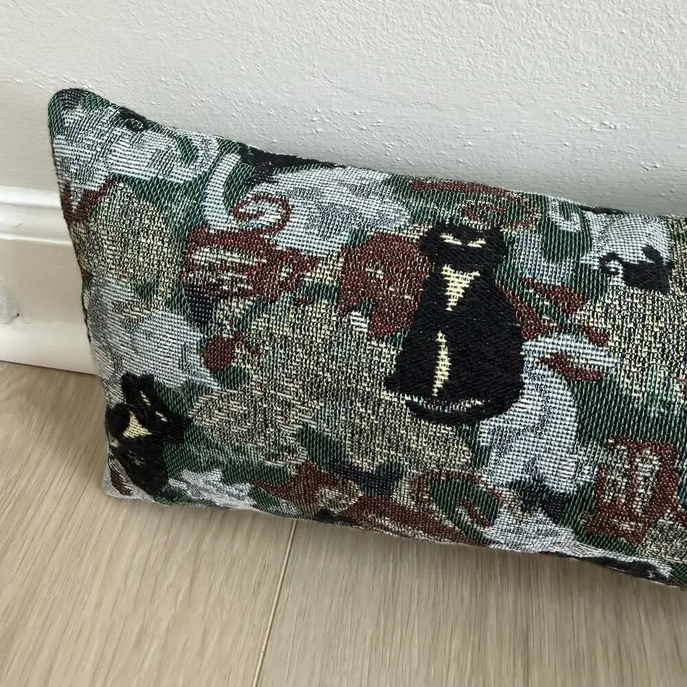 Cat Tapestry Decorative Pillow 16” X 7” I Was Normal Three Cats Ago